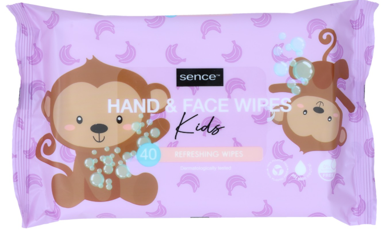 SENCE BABYDOEKJES HAND & GEZICHT KIDS 40 ST
