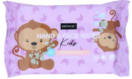 SENCE BABYDOEKJES HAND & GEZICHT KIDS 40 ST