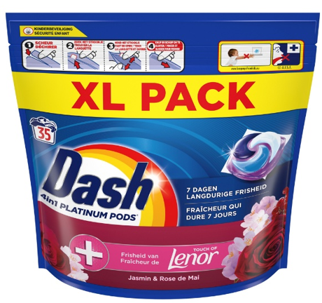DASH 4IN1 PLATINUM PODS JASMIN & ROSE DE MAI 35 X 19,6GR