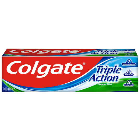 COLGATE TANDPASTA 100ML TRIPLE ACTION   ORIGINAL MUNT