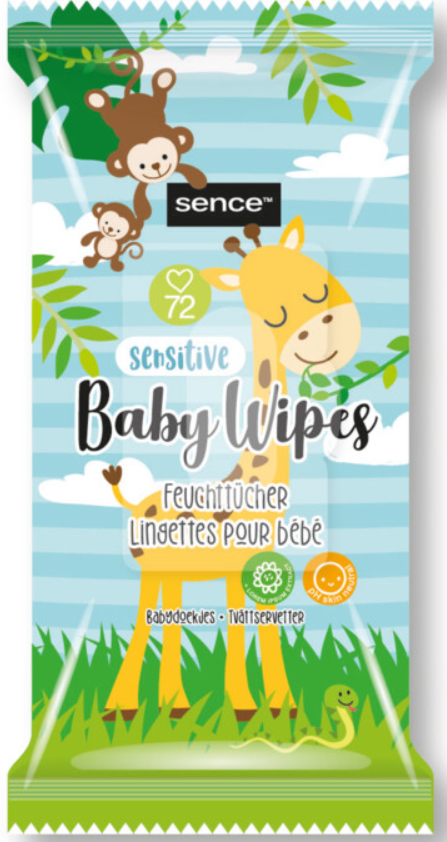 SENCE BABYDOEKJES SENSITIVE KAMILLE ZONDER ALCOHOL & PARFUM 72 DOEKJES