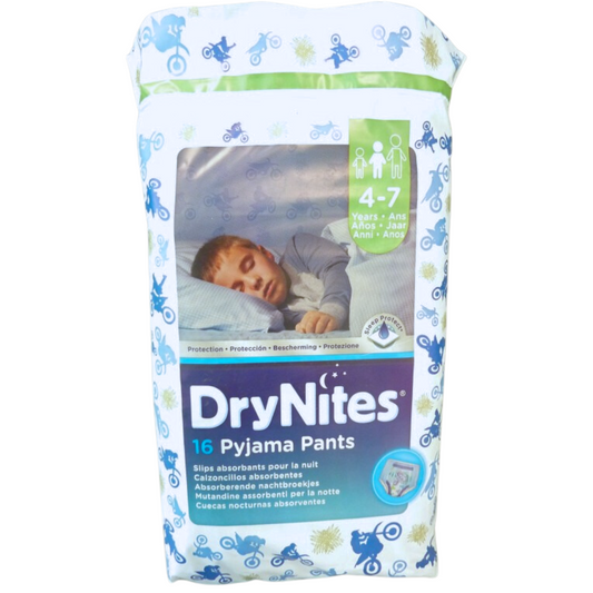 DRYNITES ABSORBERENDE NACHTBROEKJES     16 ST (4 - 7 JAAR)