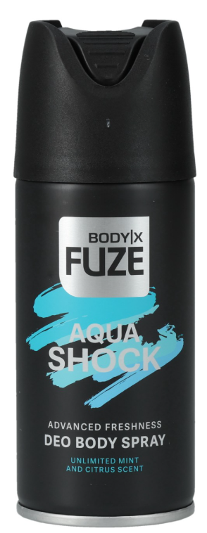 BODY-X FUZE DEO SPRAY 150ML AQUA SHOCK