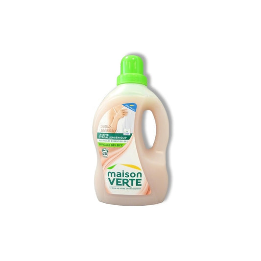 MAISON VERTE VLOEIBAAR WASMIDDEL 1,5 L 25 SC. GEVOELIGE HUID