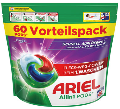 ARIEL WASMIDDEL PODS 60ST ALL IN ONE COLOR +