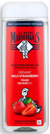 LE PETIT MARSEILLAIS DOUCHEGEL ORGANIC WILD STRAWBERRY 380ML