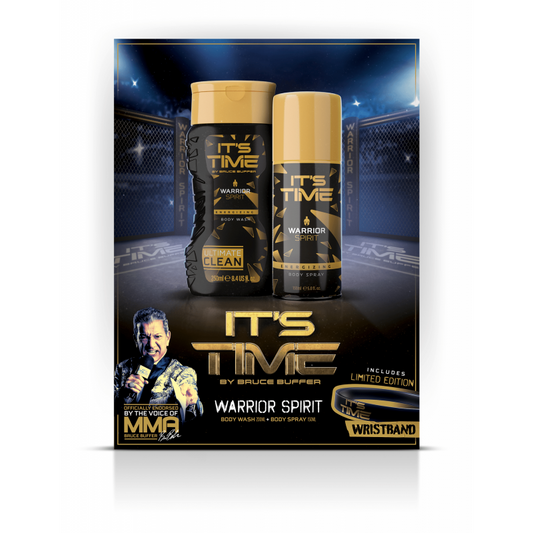 ITS TIME GIFTSET WARRIOR SPIRIT BODY WASH + BODY SPRAY + WRISTBAND