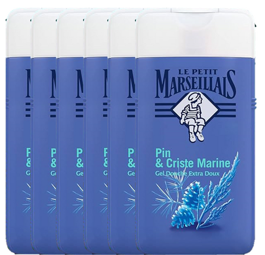 LE PETIT MARSEILLAIS DOUCHE 6-PACK 250ML PIN BIO & CRISTE MARINE