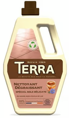 TERRA ONTVETTENDE VLOERREINIGER VOOR DELICATE VLOER LIJNOLIE 900ML