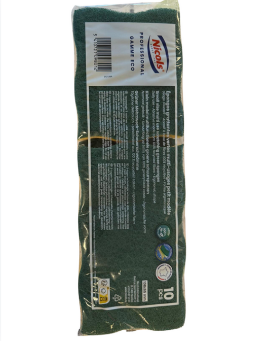 NICOLS PROFESSIONAL SCHUURSPONZEN ECO GAMMA KLEIN 10ST 108X65MM
