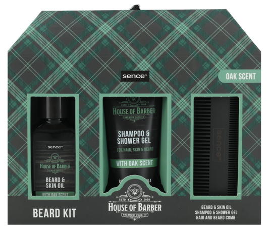 SENCE GIFTSET HOUSE OF BARBER BEARD KIT 3PCS