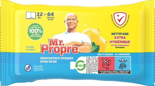 MR PROPRE REINIGINGSDOEKEN CITROEN 32 XL DOEKEN = 64 KLEINE DOEKJES