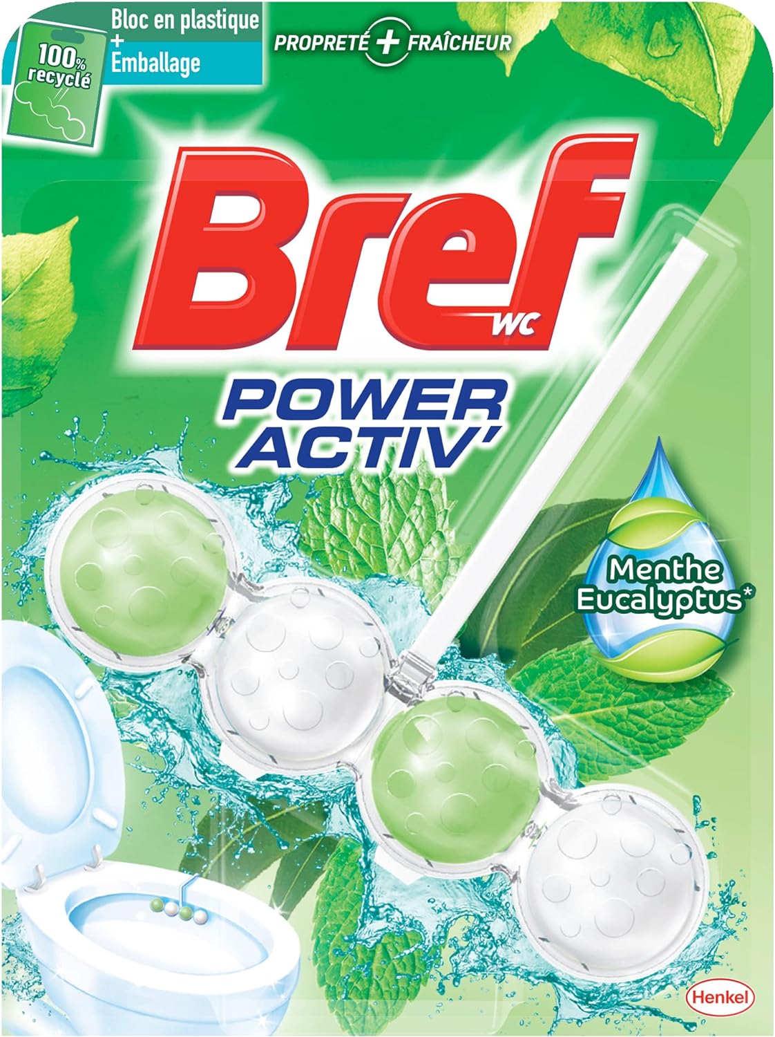 BREF WC BLOK POWER ACTIV 50GR MENTHE EUCALYPTUS