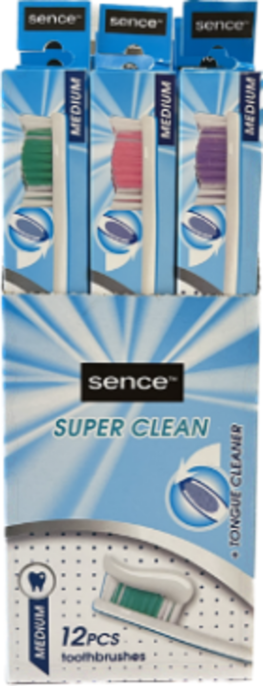 DISPLAY SENCE TANDENBORSTELS 12 ST SUPER CLEAN MEDIUM