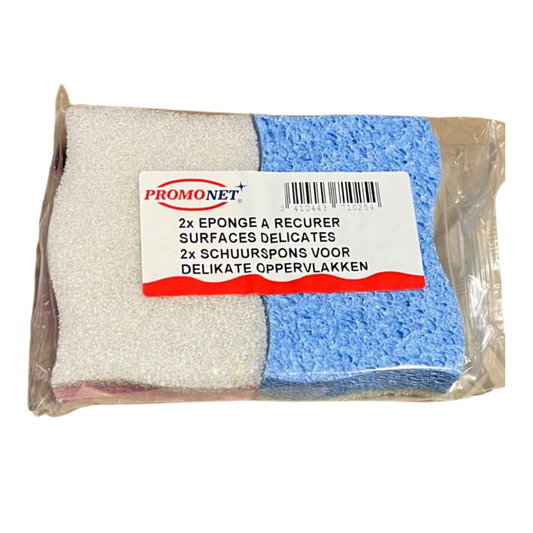 NICOLS PROMONET CELLULOSE SCHUURSPONS ZACHT WIT X 2