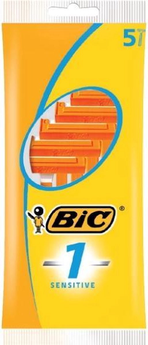 BIC WEGWERPSCHEERMESJES 1-MES SENSITIVE 5 STUKS