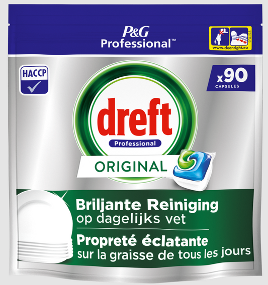 DREFT PROFESSIONAL VAATWASTABLETTEN ORIGINAL 90PCS